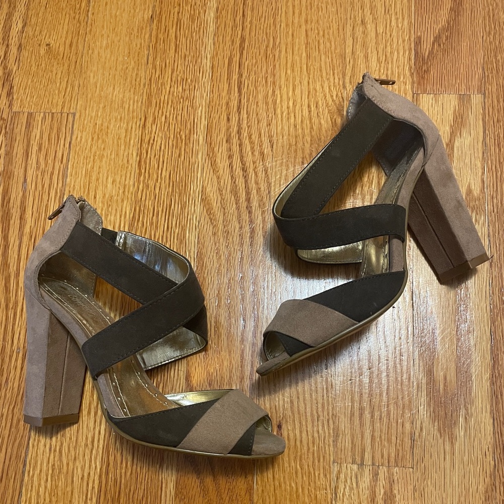 Expression Suede Brown Heels